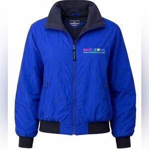 Vintage Y2K Port Authority Fleece Lined Jacket Blue Small Babies R Us Logo